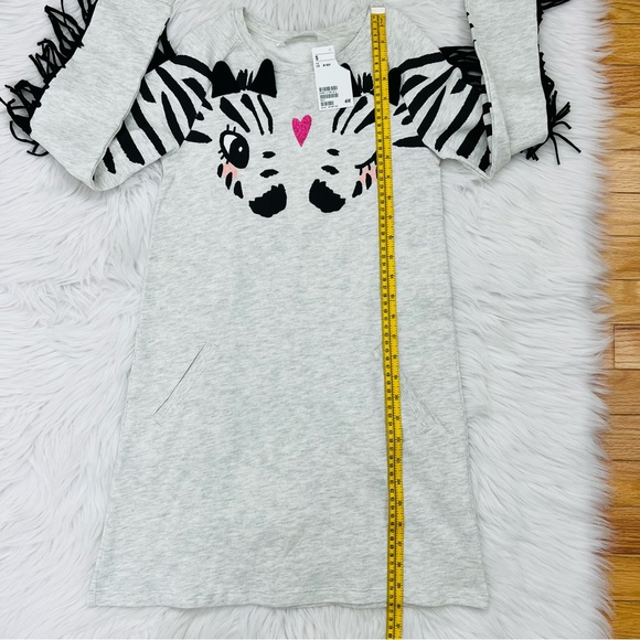 NWT Girls H&M Zebra Sweater Dress with Fringes - Picture 11 of 12